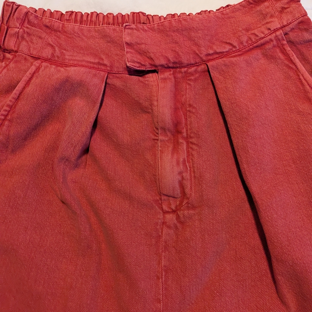 NWOT Free People Cool Harbor Red Elastic Waist Wide Leg Pants, M - Picture 9 of 12